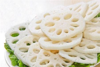 鲜嫩可口莲藕片——素菜