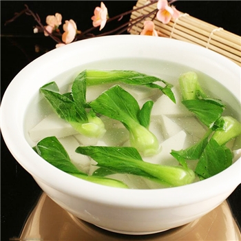 青菜豆腐汤——净菜配菜
