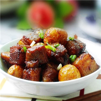 养生菜适合平和体质虎皮蛋烧肉——净菜配菜