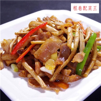茶树菇炒肉片——净菜外卖