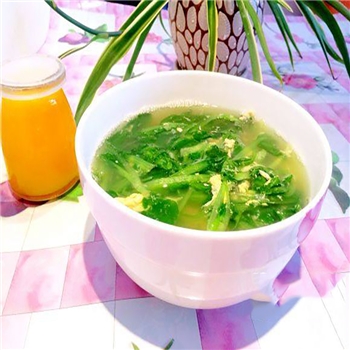菜秧山菌蛋汤